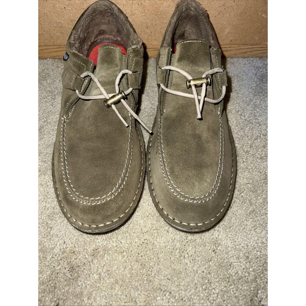 OnFoot Zen Spain Tan Suede Fleece Lined Loafers EU 41 US 10 Tobacco Camel
